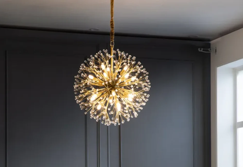 metal and crystal chandelier